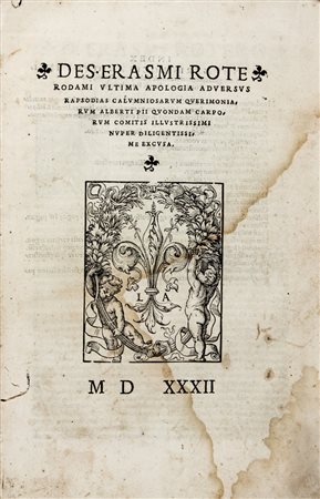 Erasmus Roterodamus,&nbsp;Ultima apologia adversus rapsodias calumniosarum...