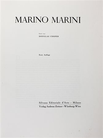 Marini Marino,&nbsp;Marino Marini.Milano: Silvana Editoriale d'Arte,...