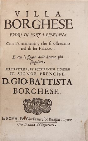 Montelatici Domenico,&nbsp;Villa Borghese fuori di Porta Pinciana con...