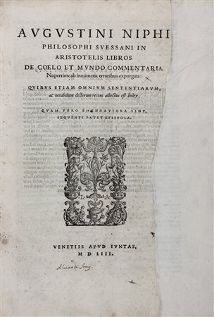 Nifo Agostino,&nbsp;In Aristotelis libros De coelo et mundo commentaria,...