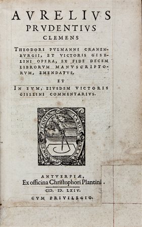 Prudentius Clemens Aurelius, Poelmann Theodor, Giselin Victor,&nbsp;Opera, ex...
