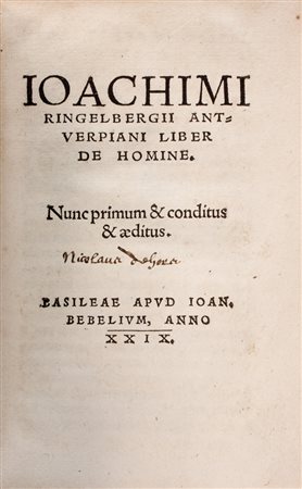 Ringelberg Joachim Sterck van,&nbsp;Liber de homine...Basileae: apud Ioan....