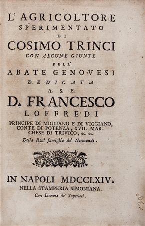 Trinci Cosimo,&nbsp;L'Agricoltore sperimentato [...] con alcune giunte...