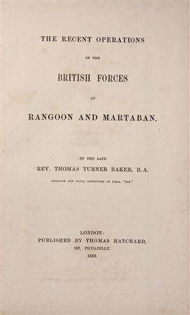Turner Baker Thomas,&nbsp;The recent operations of the British forces at...