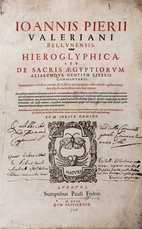 Valeriano Pierio,&nbsp;Hieroglyphica, seu de sacris Aegyptiorum, aliarumque...
