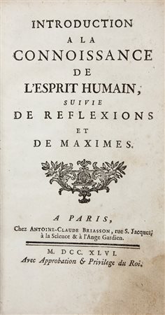 Vauvenargues Luc de Clapiers (marchese di),&nbsp;Introduction à la...