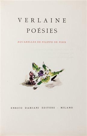 Verlaine Paul,&nbsp;Poésies.Milano: Damiani, 1945.In-4&deg; (mm 273x188)....