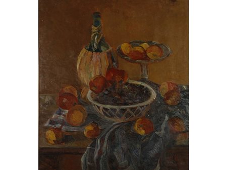 Luigi Panigatti (1896-1963) Natura morta 68x50,5 cm Olio su Faesite