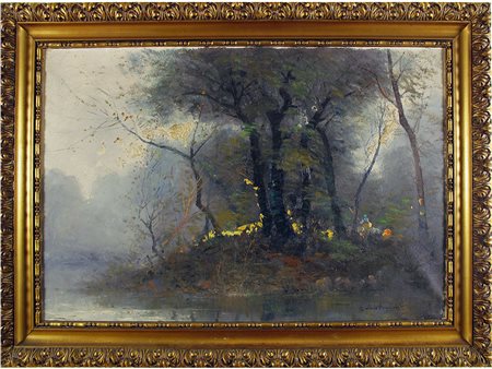 Daniele Fontana (1900–1984) Impressione 60x100 cm Olio su tela