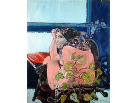 Giorgio Carpinteri (1928) Nudo di schiena 98x78 cm Olio su tela