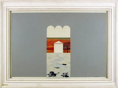 Elio Torrieri (1945) Inverno 73x51 cm Acrilico su tela