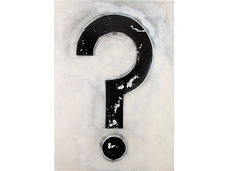 Mokhtar Jelassi (1964) Senza titolo 101x70 cm Olio su tela