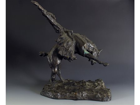 Paolo Troubetzkoy (1866-1938) Rodeo 36 cm Bronzo