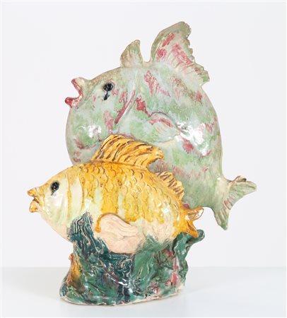 SALINO ELISEO (1919 - 1999) Pesci in ceramica, per ICA. . -. Cm 30,00 x 36,00...