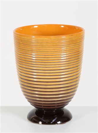 GALVANI ANDREA Vaso in ceramica, anni 30. . -. Cm 20,50 x 27,00 x 20,50....
