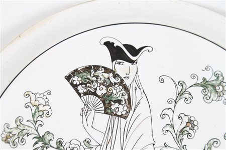 GOLIA (EUGENIO COLMO) (1885 - 1967) Piatto in ceramica dcorato, 1926. -. Cm...