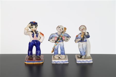 ANZENGRUBER LEOPOLD Tre personaggi a Matt (marinaio, pescatore e...