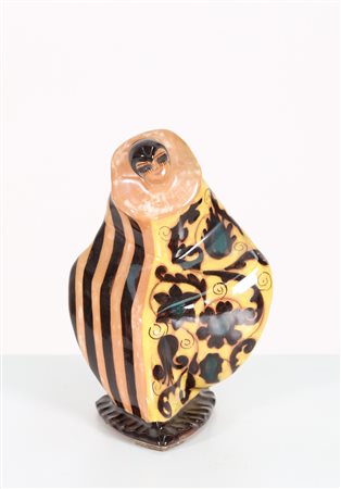 LA SALAMANDRA Stauina in ceramica smaltata, anni 40. . Cm 12,00 x 16,00 x...