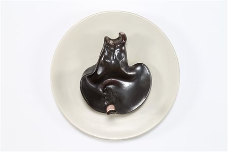 FABBRI AGENORE (1911 - 1998) Piatto scultura in ceramica, per San Giorgio...