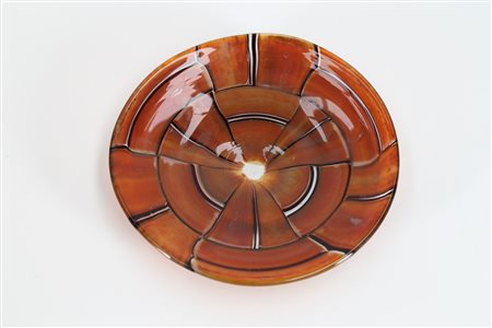 BAROVIER & TOSO Piatttino a tessere. -. Cm 14,00 x 2,00 x 14,00. Etichetta...