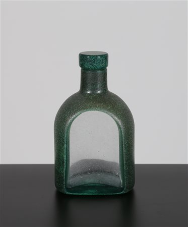 ZUCCHERI TONI (1937 - 2008) Bottiglia con tappo, per Barovier & Toso. -. Cm...