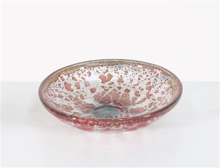 BAROVIER & TOSO Ciotola serie Porpora e oro. -. Cm 21,00 x 5,00 x 21,00.