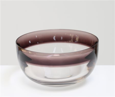 SARPANEVA TIMO Ciotola in vetro viola per Iittala anni 70 . -. Cm 23,00 x...