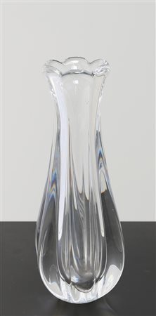 ÖHRSTRÖM EDVIN Vaso a coste in cristallo per Orrefors, anni 50. -. Cm 11,50 x...