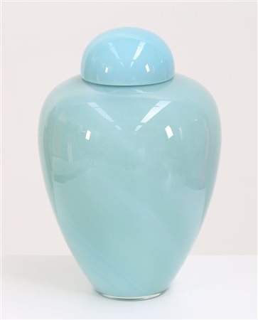 BAROVIER & TOSO Vaso con coperchio, . -. Cm 26,00 x 35,50 x 26,00. Etichetta...