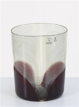WIRKKALA TAPIO (1915 - 1985) Vaso serie Pavoni, per Venini 1981. -. Cm 16,50...