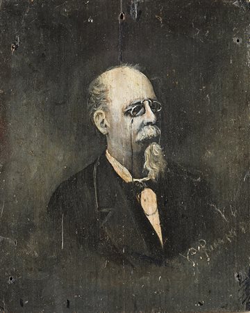 Firma indecifrata, fine sec. XIX &quot;Ritratto di gentiluomo con...