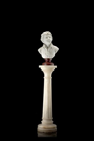 Manifattura di S&egrave;vres, sec. XX &quot;Ragazzo&quot; mezzobusto in...