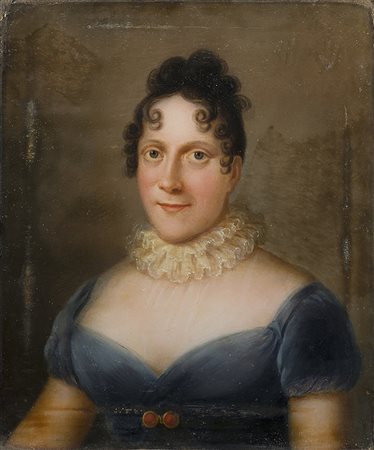 Artista degli inizi del sec. XIX &quot;Ritratto di gentildonna in veste...