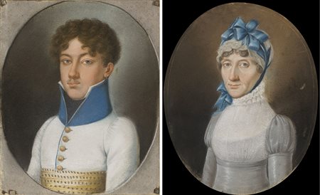 Scuola tedesca della prima met&agrave; del sec. XIX "Gentildonna con...