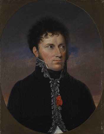 Scuola del sec. XIX "Ritratto di Prefetto con Legione d'Onore" olio...