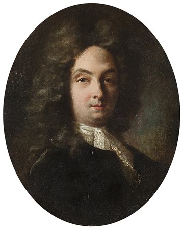 Scuola della fine del sec. XVIII "Ritratto di gentiluomo in...