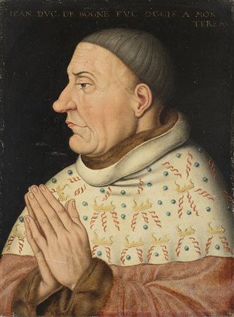 Da Jean Malouel "Ritratto di Giovanni Senza Paura" olio su tavola...