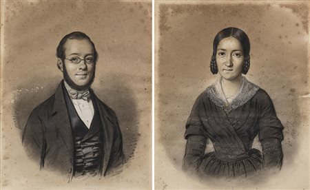 Jules Boilly (Parigi 1796 - 1874) "Ritratto di gentiluomo con...