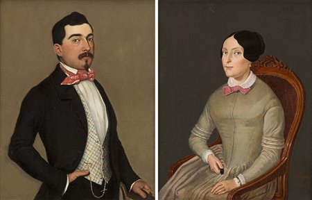 Fran&ccedil;ois Fragnay (1824) "Ritratto di gentildonna con fiocco...