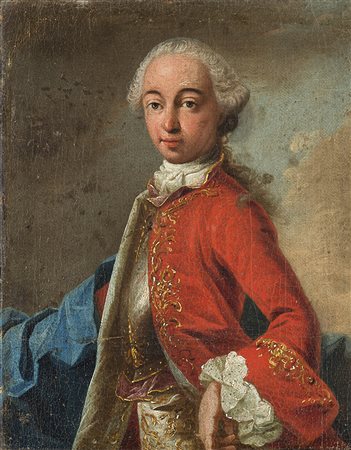 Maestro della met&agrave; del sec. XVIII "Ritratto giovanile di...