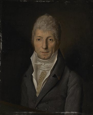 Maestro dell'inizio del sec. XIX "Ritratto di gentiluomo in abito...