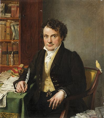 Josef Bartholomeus Vieillevoye (Belgio 1788 - 1855) "Ritratto di...