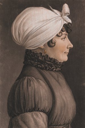 Maestro francese fine sec. XVIII - inizio sec. XIX "Ritratto di...