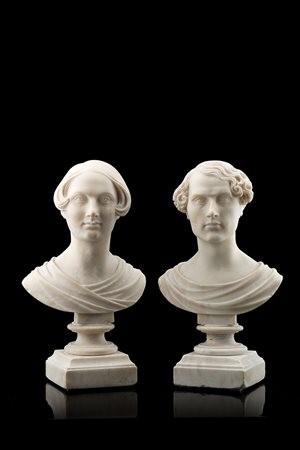 Giovanni Insom (Casez 1775 - Firenze 1855) "Giovinetti" coppia di...
