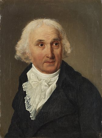 Scuola dell'inizio del sec. XIX "Ritratto di gentiluomo con giacca nera...