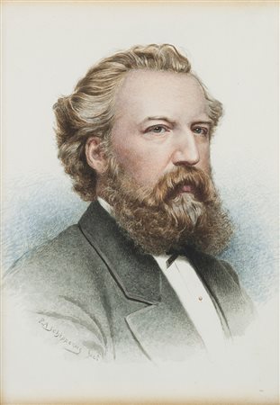 Pieter Adriaan Schipperus (1840 - 1929) "Ritratto di Carl Marx (?)"...