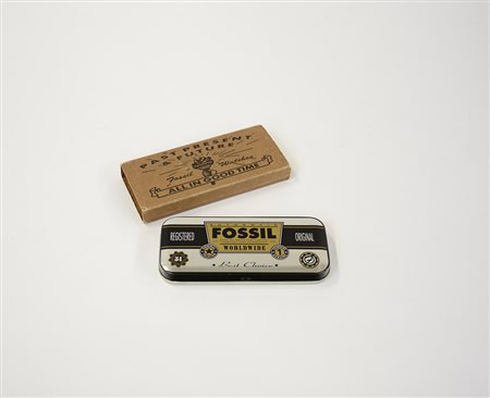 FOSSIL Orologio da polso da uomo in acciaio con quadrante doppio con numeri...