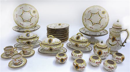 Manifattura Fr.lli Minardi, Faenza. Servizio da tavola composto da undici...