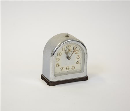 JAZ Orologio da tavolo con sveglia in metallo cromato, quadrante con numeri...