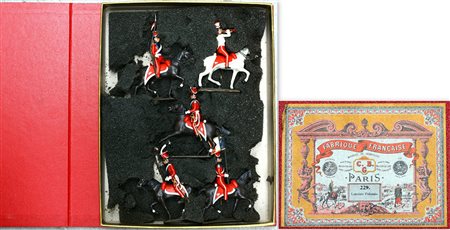 Confezione originale contenente cinque soldatini in piombo da collezione...